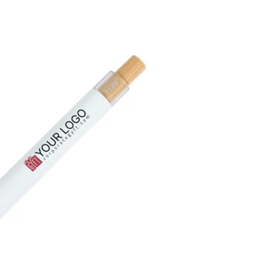 Buy Caneta Metal Pen with Bamboo Grip - White in bulk for Corporate Gifting | Corporate Gyft