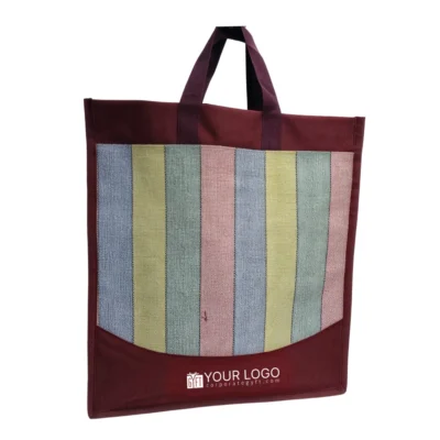 Buy Striped Pocket Tote Bag in bulk for Corporate Gifting | Corporate Gyft
