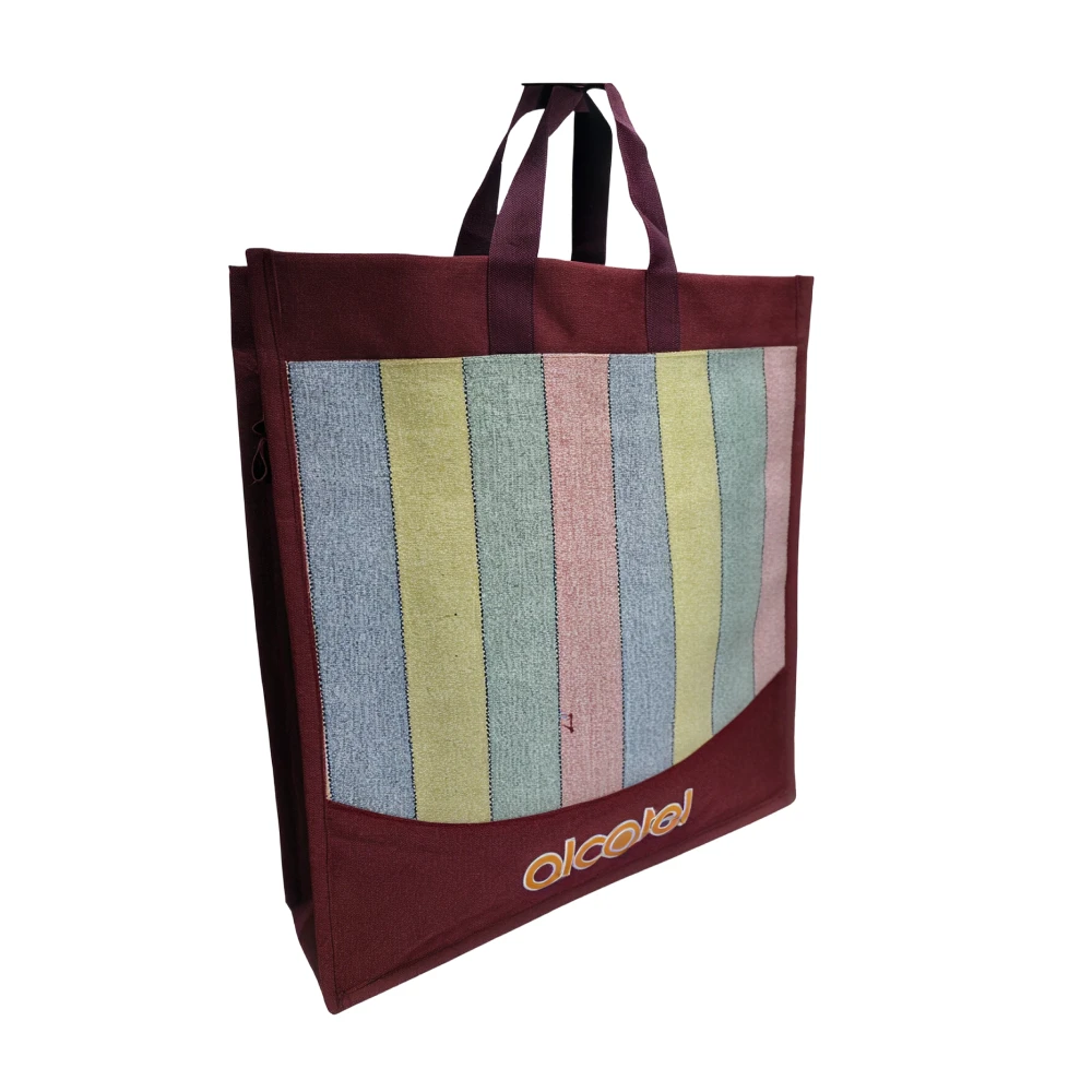 Striped Pocket Tote Bag - Image 2