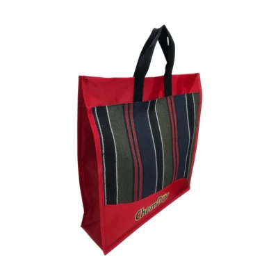 Buy Striped Panel Canvas Tote in bulk for Corporate Gifting | Corporate Gyft