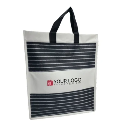 Buy Dual Stripe Tote Bag in bulk for Corporate Gifting | Corporate Gyft