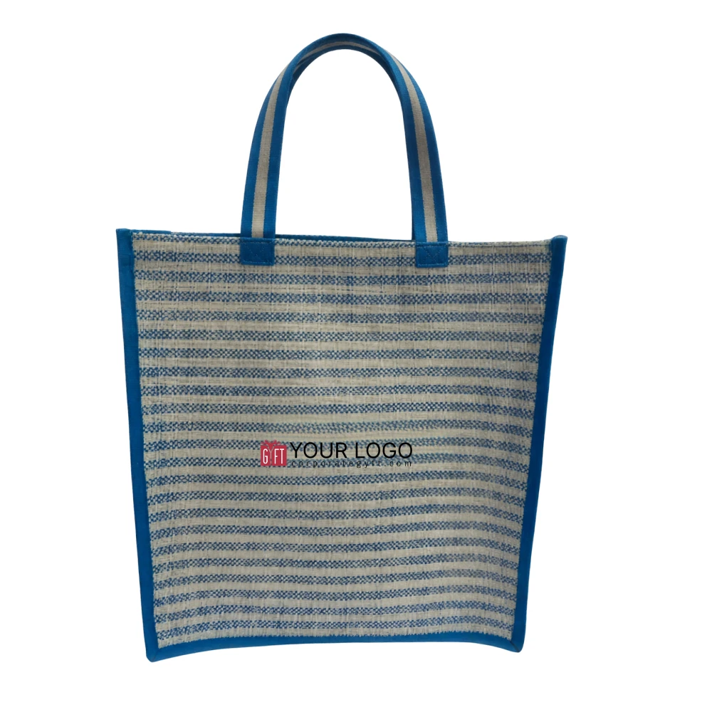 Gusseted Jute Tote Bag