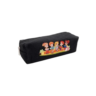 Buy Black Cotton Canvas Pencil Pouch in bulk for Corporate Gifting | Corporate Gyft
