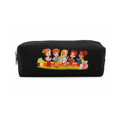 Buy Black Cotton Canvas Pencil Pouch in bulk for Corporate Gifting | Corporate Gyft