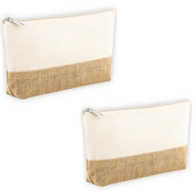 Buy Handmade Jute Zipper Pouch in bulk for Corporate Gifting | Corporate Gyft
