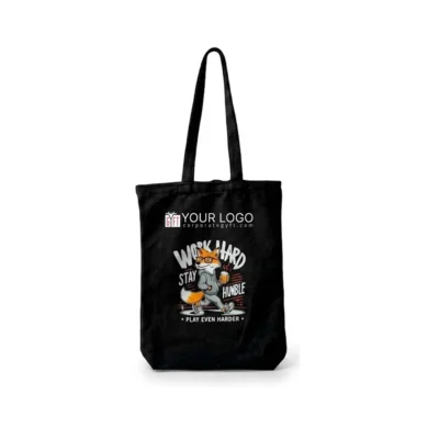 Buy Black Cotton Utility Tote Bag in bulk for Corporate Gifting | Corporate Gyft