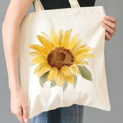 Buy Sunflower Canvas Tote Bag in bulk for Corporate Gifting | Corporate Gyft
