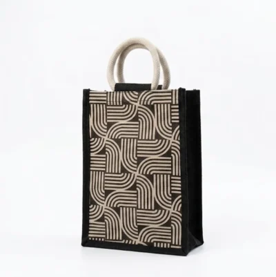 Buy Cotton Laminated Double Bottle Bag in bulk for Corporate Gifting | Corporate Gyft