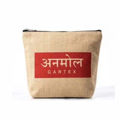 Buy Natural Juco Pouch with Zipper Closure in bulk for Corporate Gifting | Corporate Gyft