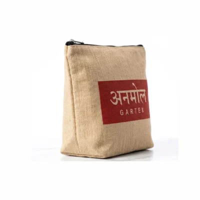 Buy Natural Juco Pouch with Zipper Closure in bulk for Corporate Gifting | Corporate Gyft