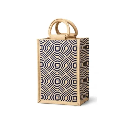 Buy Natural Jute Double Bottle Bag in bulk for Corporate Gifting | Corporate Gyft