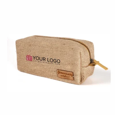Buy Natural Jute Pencil Pouch in bulk for Corporate Gifting | Corporate Gyft