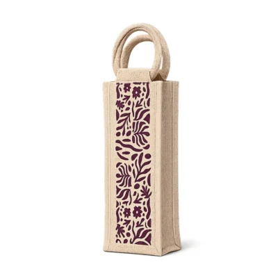 Buy Natural Jute Single Bottle Bag in bulk for Corporate Gifting | Corporate Gyft