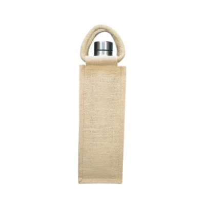 Buy Natural Jute Single Bottle Bag in bulk for Corporate Gifting | Corporate Gyft