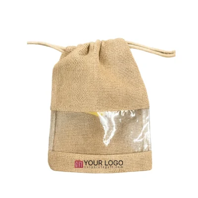 Buy Natural Jute Window Potli in bulk for Corporate Gifting | Corporate Gyft