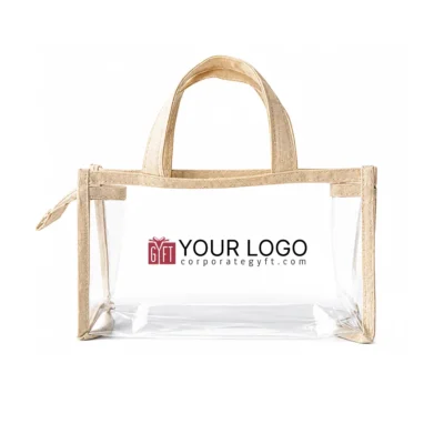 Buy Transparent Pouch with Handle in bulk for Corporate Gifting | Corporate Gyft