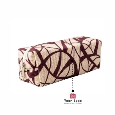 Buy White Jute Pencil Pouch in bulk for Corporate Gifting | Corporate Gyft