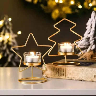 Star and Tree Candle Holders