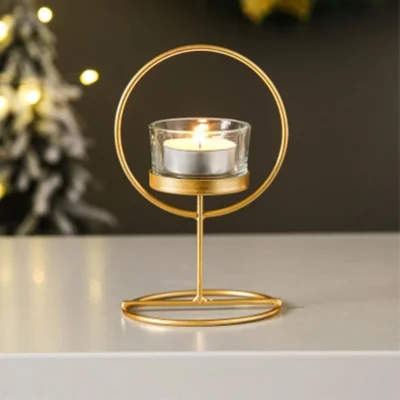 Golden Crescent Tealight Holder
