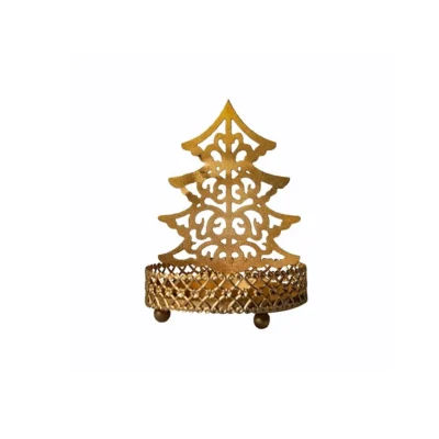 Festive Tree Shadow Candle Holder