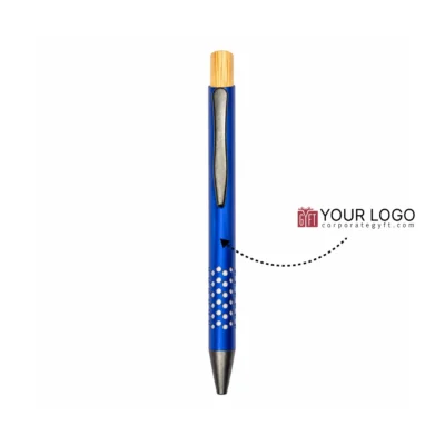 Buy Penna Ballpoint Pen with Bamboo Top in bulk for Corporate Gifting | Corporate Gyft
