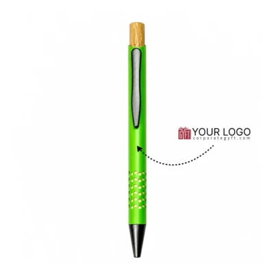 Buy Penna Ballpoint Pen with Bamboo Top in bulk for Corporate Gifting | Corporate Gyft