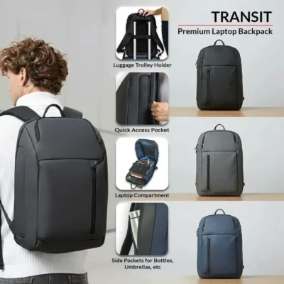 Buy Transit Professional Laptop Backpack - Black in bulk for Corporate Gifting | Corporate Gyft