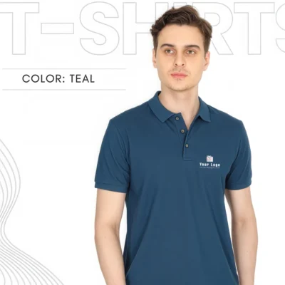 Buy Indian Terrain Jacquard Polo T-Shirt in bulk for Corporate Gifting | Corporate Gyft