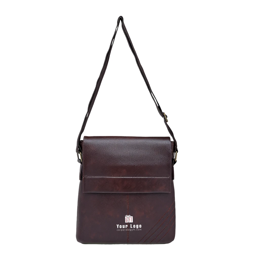 Leather Business Messenger Bag - Image 5