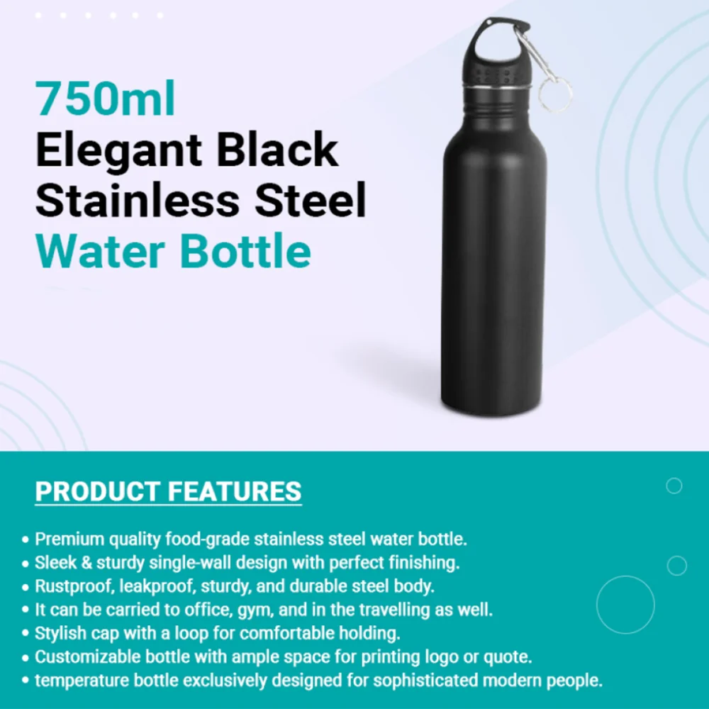 Sigma Premium Stainless Steel Bottle - Black - Image 4