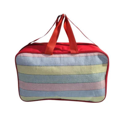 Buy Multicolor Striped Duffle Bag in bulk for Corporate Gifting | Corporate Gyft